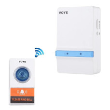 Бездротовий дверний дзвінок MZ VOYE BATTERY на батарейках для дому та квартири, білий, з дальністю 80 м
