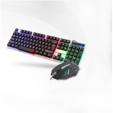 Ігрова клавіатура K518 з RGB-підсвіткою, металевою панеллю й ергономічним дизайном для ПК і ноутбуків, чорна