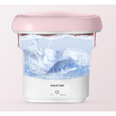 Складана міні пральна машина 2 в 1 з відром для білизни Maxtop 7399 силіконова