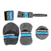 Набір рушників і аксесуарів із мікрофібри 9 в 1 для миття та полірування автомобіля
