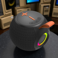 Портативна Bluetooth-колонка M7 з RGB-підсвіткою, TF, USB і FM радіо, потужний звук 66 мм