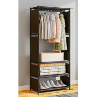 Тканевий стелаж-шафа для одягу з трьома полицями AND XL-1483