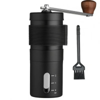 Кавомолка для зернової кави з керамічними жорнами Coffee Grinder AND LY-957, чорна