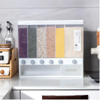 Диспенсер для круп і сипких продуктів Multiple Dispenser 6 відсіків 10 кг настінний контейнер-органайзер із дозатором