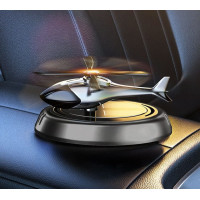 Ароматизатор для автомобіля як вертоліт із сонячною панеллю багаторазового гарденія чорний