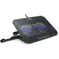 Охолоджувальна підставка для ноутбука 9-17 дюймів із двома вентиляторами та регулюванням нахилу XSTRIKE XS-11