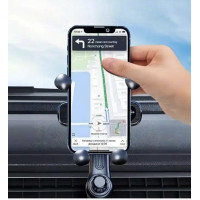 Тримач для телефону в авто Little One 5 гравітаційний, на дефлектор повітря, поворотний механізм, чорний