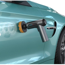 Полірувальна машинка акумуляторна з насадками та зарядним пристроєм для автомобіля й дому Lesko LY-02