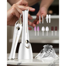 Електрична пилка для нігтів TOUCHBeauty TB-1335 набір 12 предметів з УФ-сушаркою для манікюру та педикюру