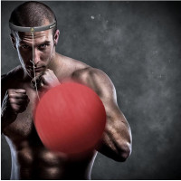 Боксерський тренувальний м'яч ITSMART для боксу та єдиноборств, швидкісний м'яч для відпрацювання ударів і реакції з пов'язкою