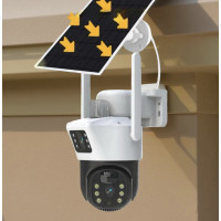 Автономна 4G камера V380 PRO V36 із сонячною панеллю, 8 МП, поворотна, IP66