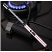 Імпульсна USB запальничка для свічок, кухні та плити з гнучкою трубкою й захистом, рожева