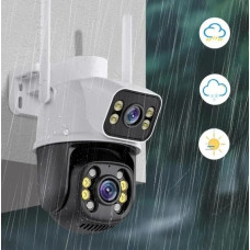 Вулична Wi-Fi IP-камера Q25 6 МП PTZ з LED-підсвіткою і датчиком руху, двосторонній аудіозв'язок