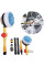 Щітка для миття авто з підключенням до шланга Water Blast Cleaner Roto Brush MAG-764, обертова щітка для шланга, насадка для миття