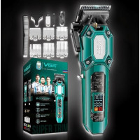 Машинка для стрижки VGR V-900, акумуляторна машинка для волосся з керамічними лезами, професійний тример для стрижки з USB зарядка