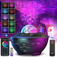 Нічник проектор зоряного неба AND 991, galaxy projector, LED світильник з ефектом космосу та океану, нічник з Bluetooth колонкою