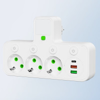 Електричний подовжувач AND 5378 з 3 розетками та USB, для побутових приладів та гаджетів