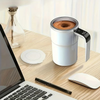 Кухоль самопомішуючий JB-01 з LCD термометром і зарядкою Self Stirring Mug 380 мл чашка мішалка