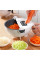 Терка-овочерізка багатофункціональна Basket Vegetable Cutter з контейнером, кухонна овочерізка з насадками, терка з контейнером