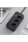 Мережевий фільтр розгалужувач розетки подовжувач на 3 розетки 5 USB з Type-C кабель 2 м Чоний/ Білий