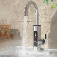Кухонний змішувач електричний водонагрівач миттєвого нагрівання води 3000 Вт цифровий дисплей 360-градусний поворот
